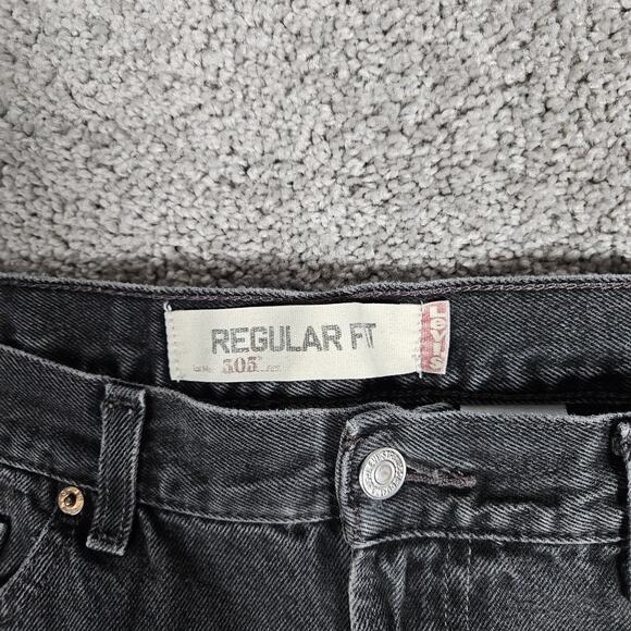 Vtg Levis 505 Jeans Men’s 34x32 (Tag 36X32) Black Straight Regular Fit Y2K - Picture 7 of 15